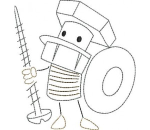 Stickserie - Ritter Schraube Doodle 8